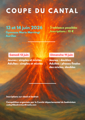 Coupe du Cantal : les incriptions sont ouvertes