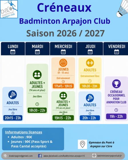 Saison 2026 - 2027